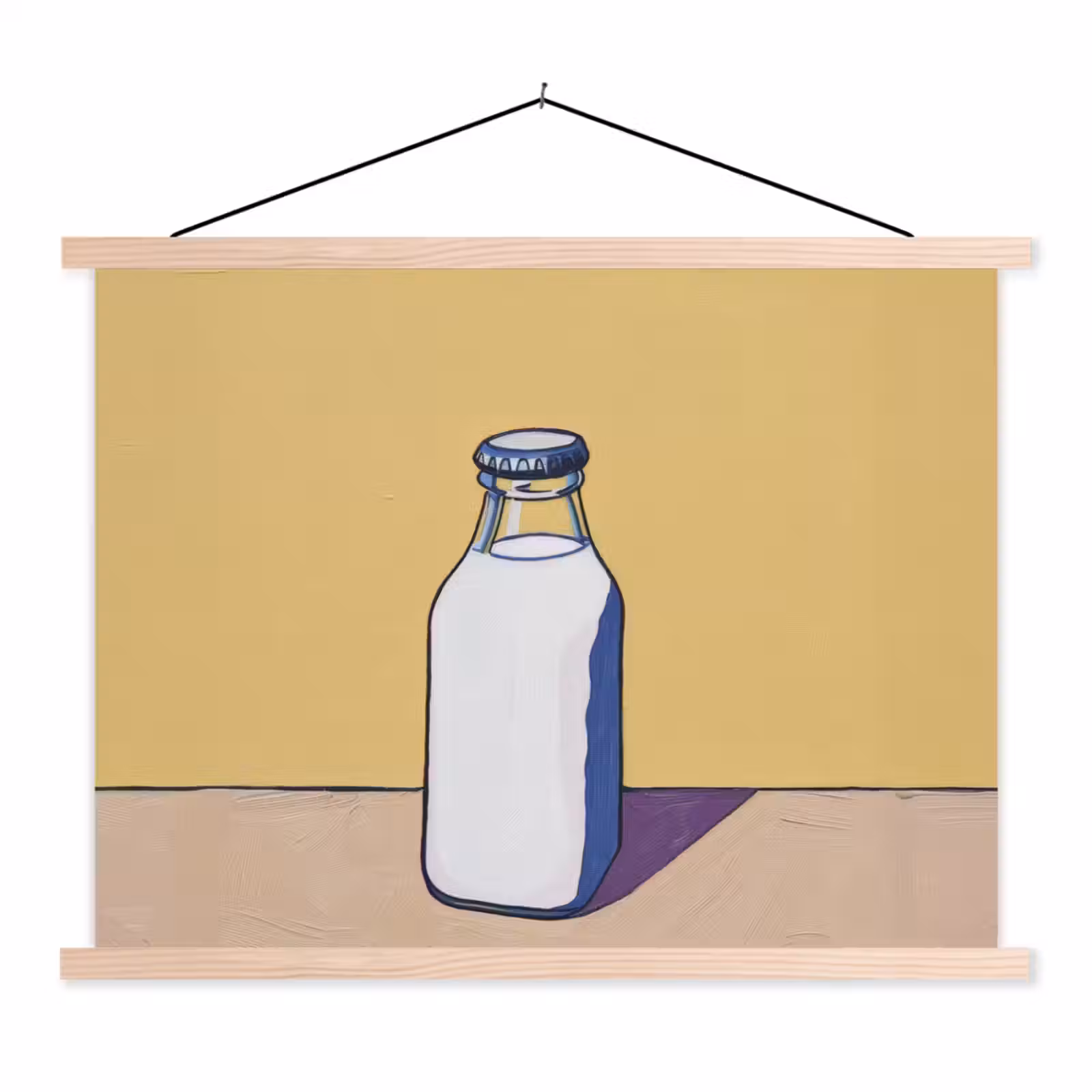 Schoolplaat - Glazen - Fles - Illustratie - Melk — 1