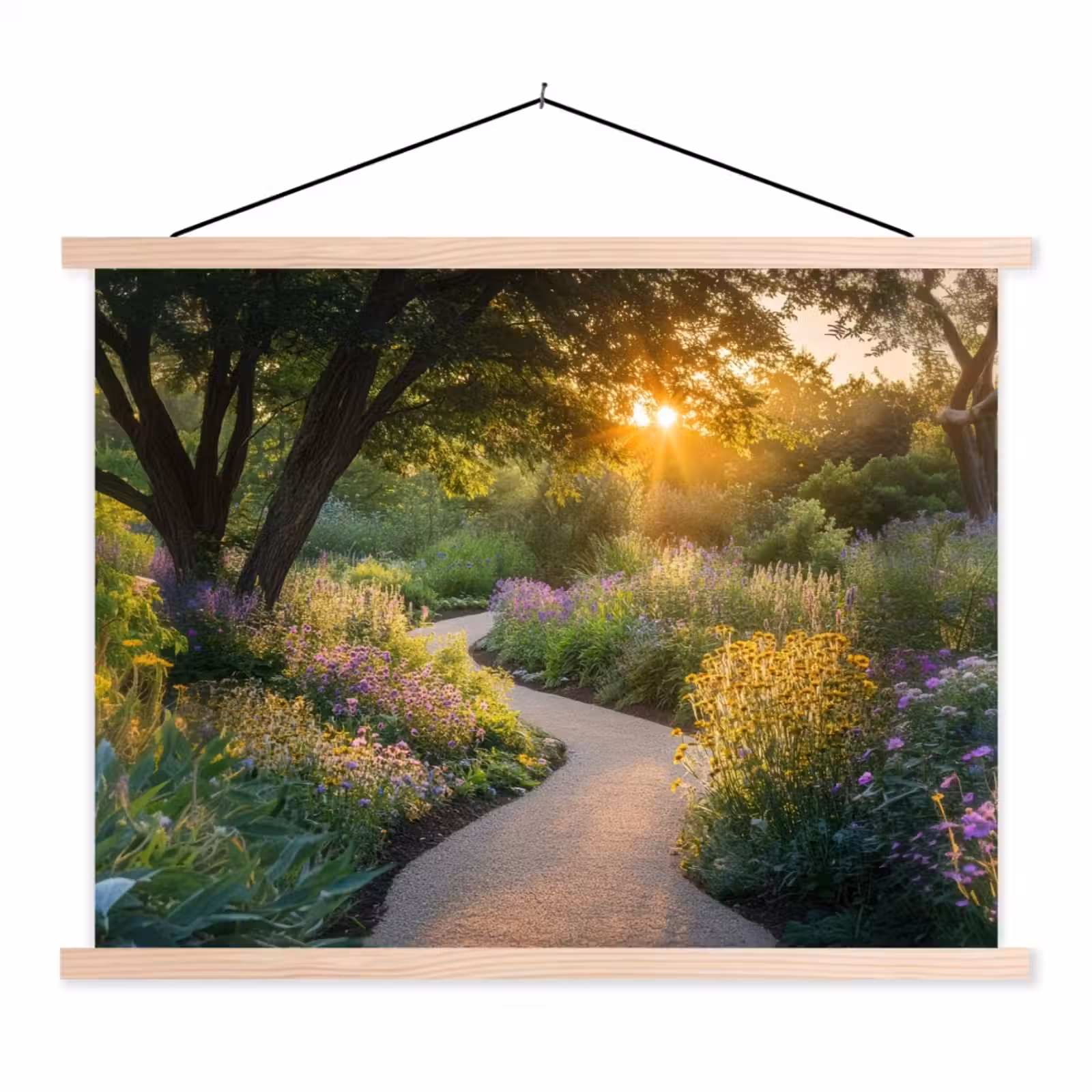 Schoolplaat - Pad - Bloemen - Park — 1