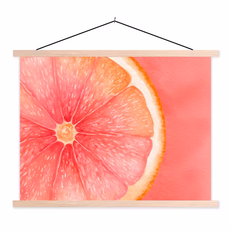 Schoolplaat - Grapefruit - Roze - Levendig — 1