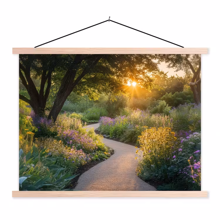 Schoolplaat - Pad - Bloemen - Park — 1