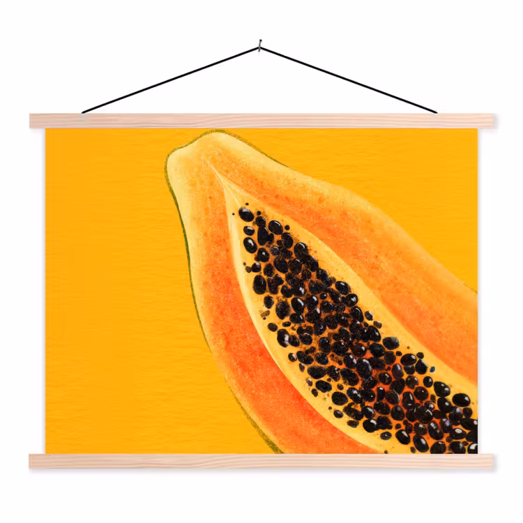 Schoolplaat - Papaja - Oranje - Topisch — 1