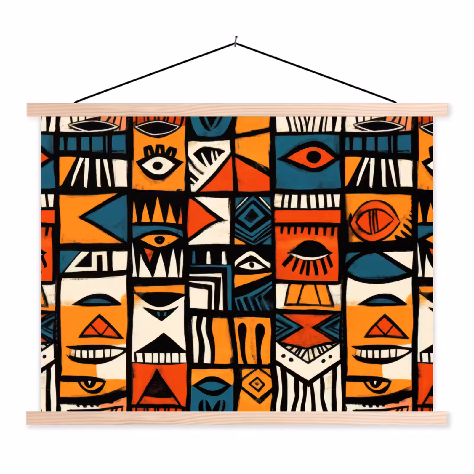 Schoolplaat - Abstract - Gezichten - Mozaïek — 1
