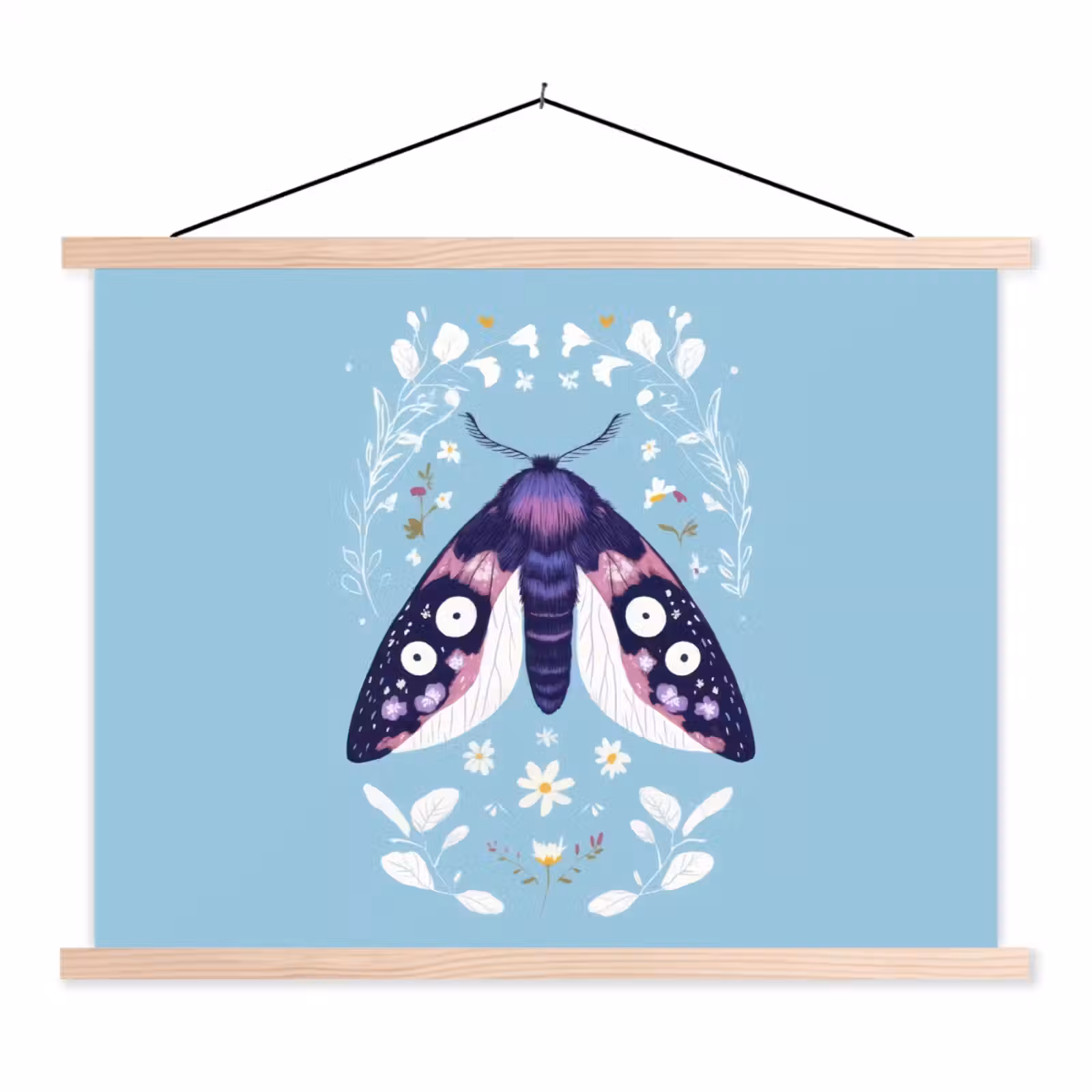 Schoolplaat - Bladeren - Wit - Vlinder - Insect — 1