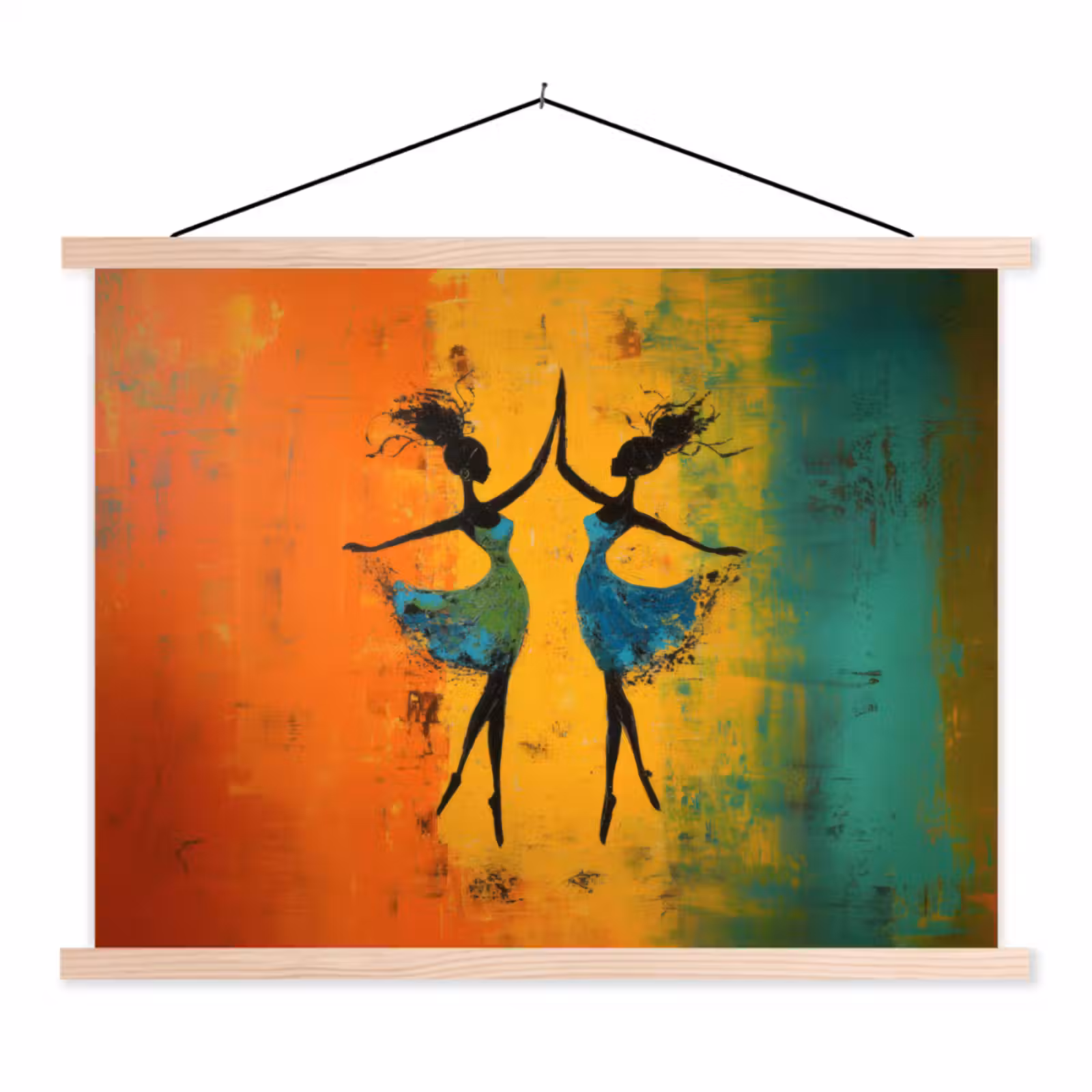 Schoolplaat - Dansen - Vrouwen - Verfstructuur — 1