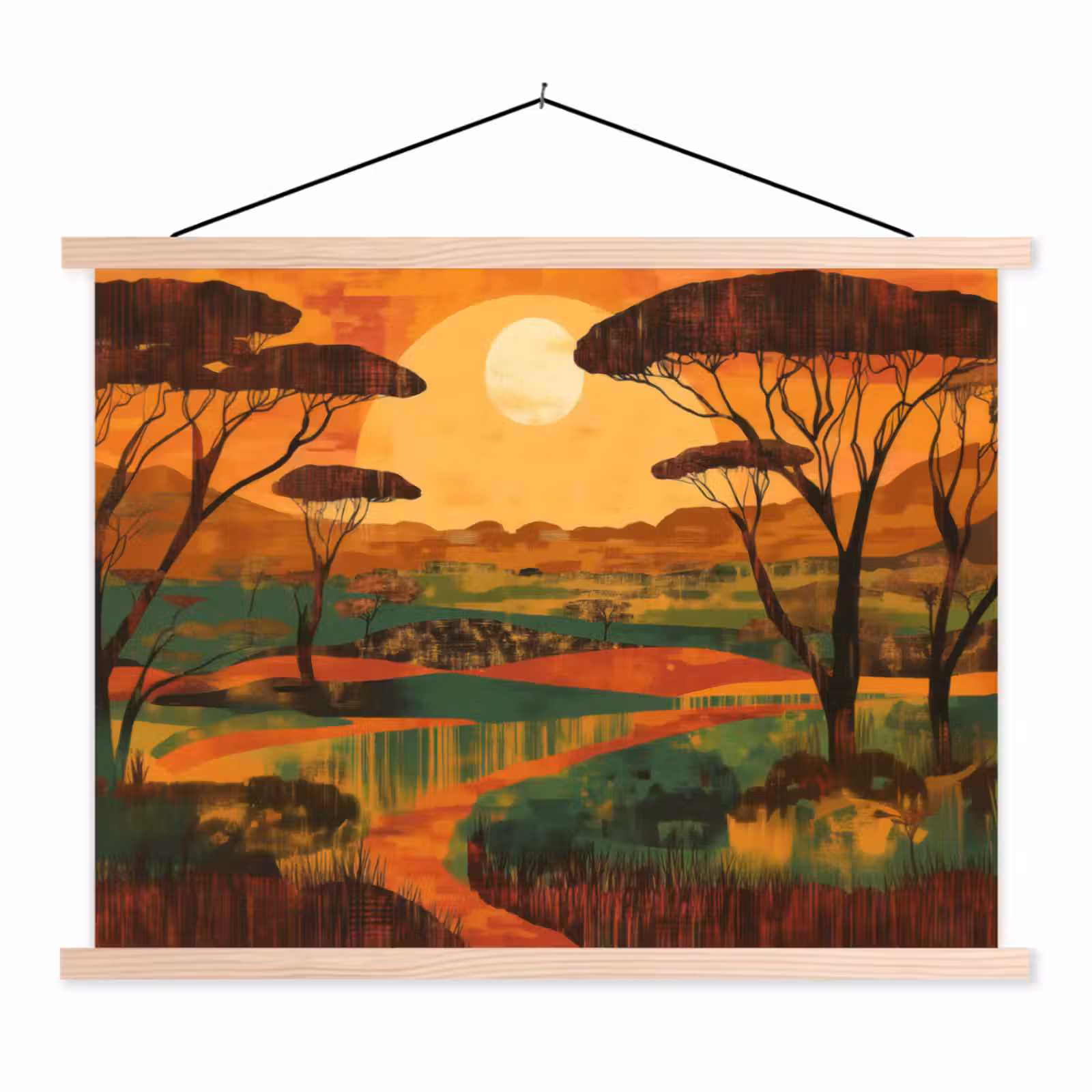Schoolplaat - Landschap - Afrikaans - Zon — 1