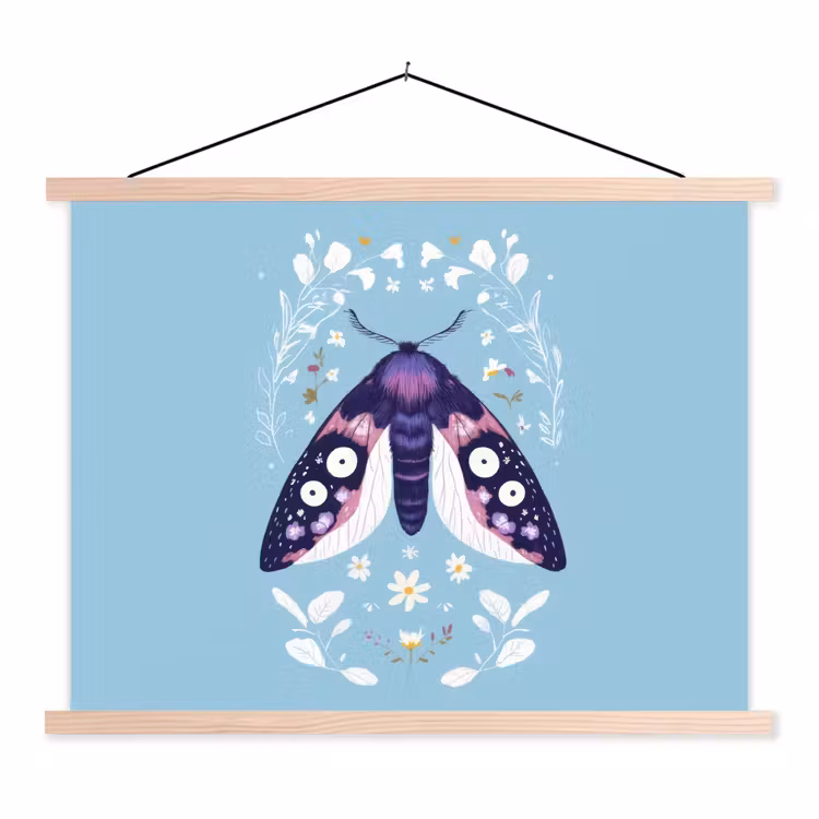 Schoolplaat - Bladeren - Wit - Vlinder - Insect — 1