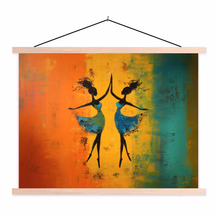 Schoolplaat - Dansen - Vrouwen - Verfstructuur — 1
