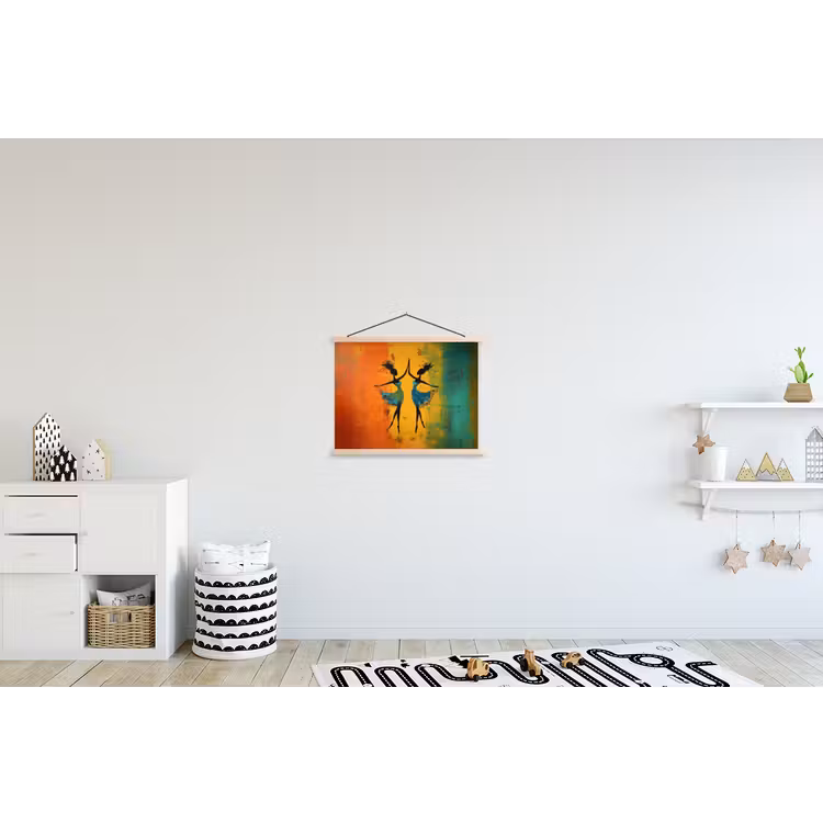 Schoolplaat - Dansen - Vrouwen - Verfstructuur — 3