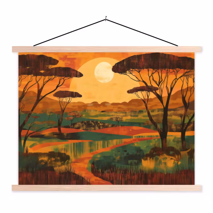Schoolplaat - Landschap - Afrikaans - Zon — 1