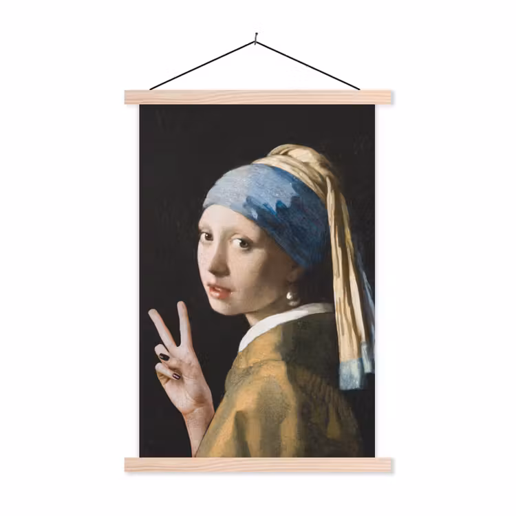 Schoolplaat - Meisje met de parel - Johannes Vermeer - Peace — 1
