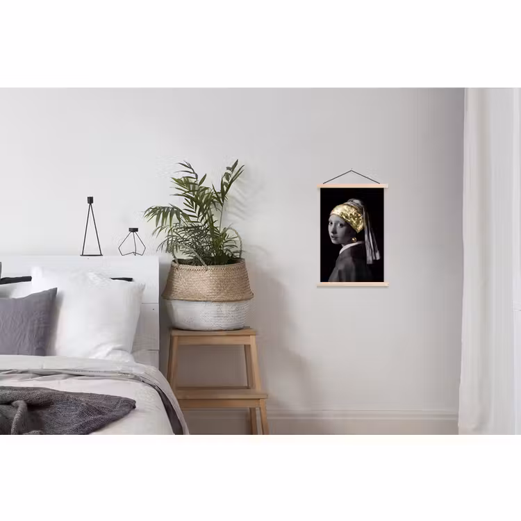 Schoolplaat - Meisje met de parel - Johannes Vermeer - Goud — 2
