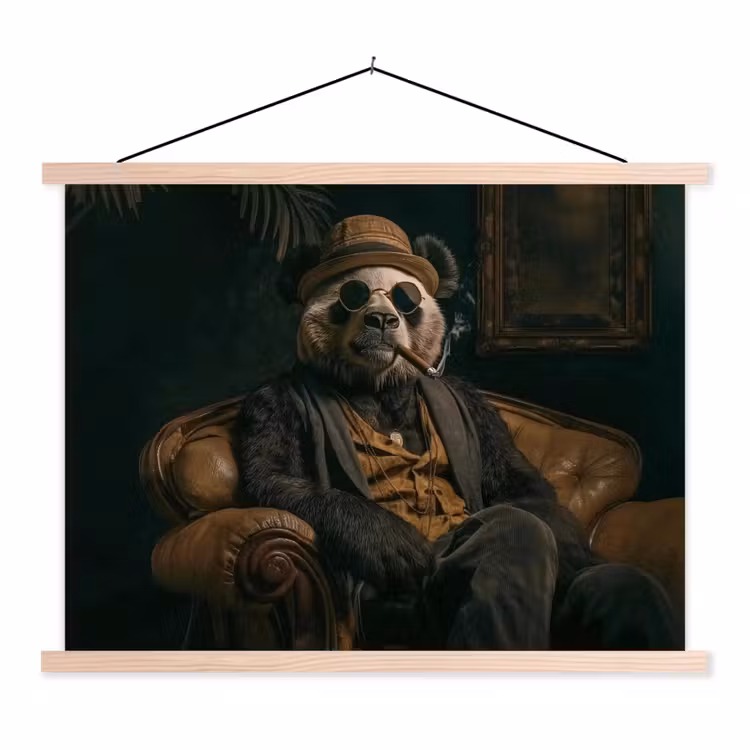 Schoolplaat - Panda - Hoed - Bril - Pak — 1