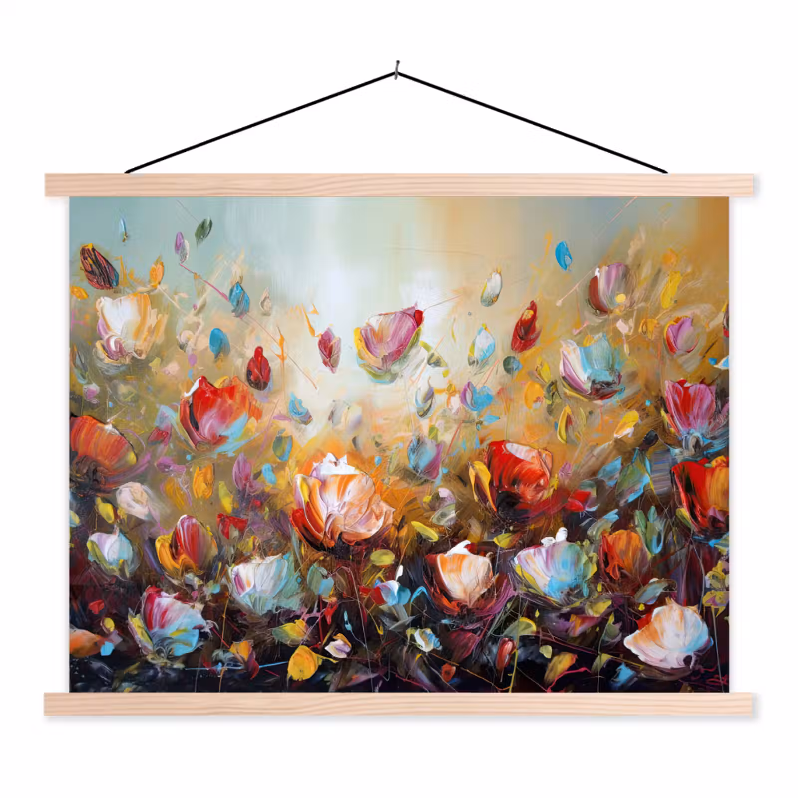 Schoolplaat - Bloemen - Kunst - Natuur - Olieverf — 1