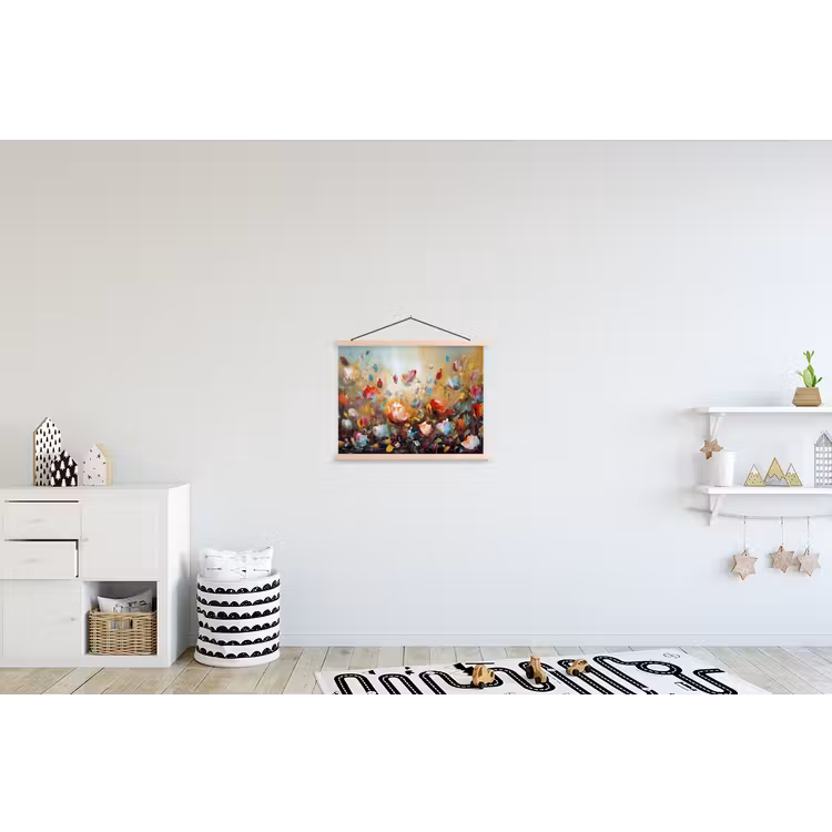 Schoolplaat - Bloemen - Kunst - Natuur - Olieverf — 3