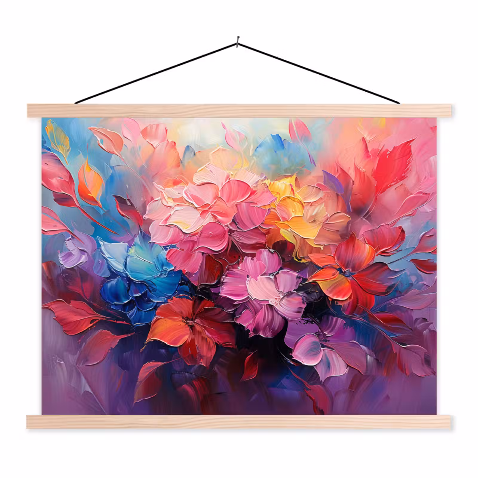 Schoolplaat - Bloemen - Roze - Watercolor - Kunst — 1