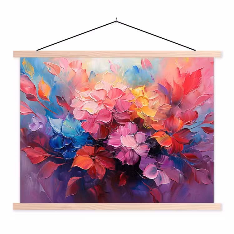 Schoolplaat - Bloemen - Roze - Watercolor - Kunst — 1