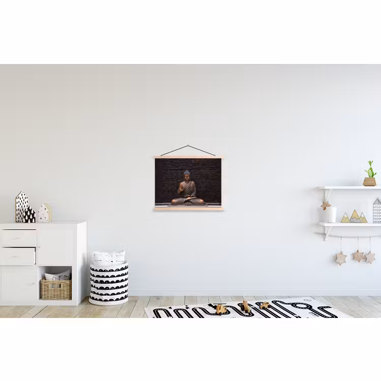 Schoolplaat - Boeddha - Buddha beeld - Bruin - Spiritueel - Meditatie — 3
