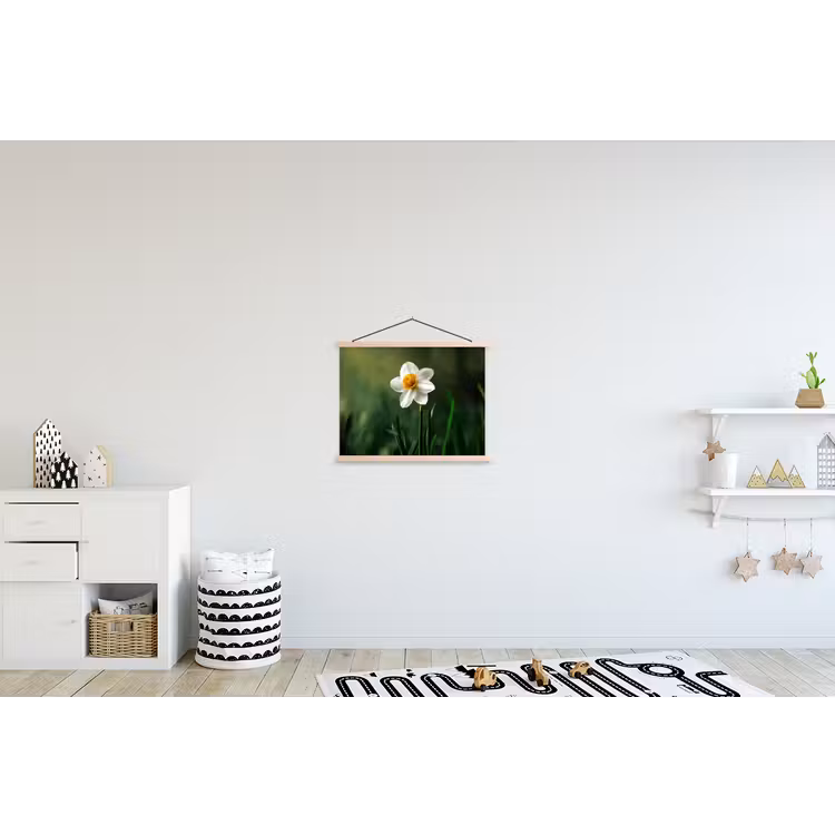 Schoolplaat - Narcis - Bloem - Wit - Grassprieten — 3