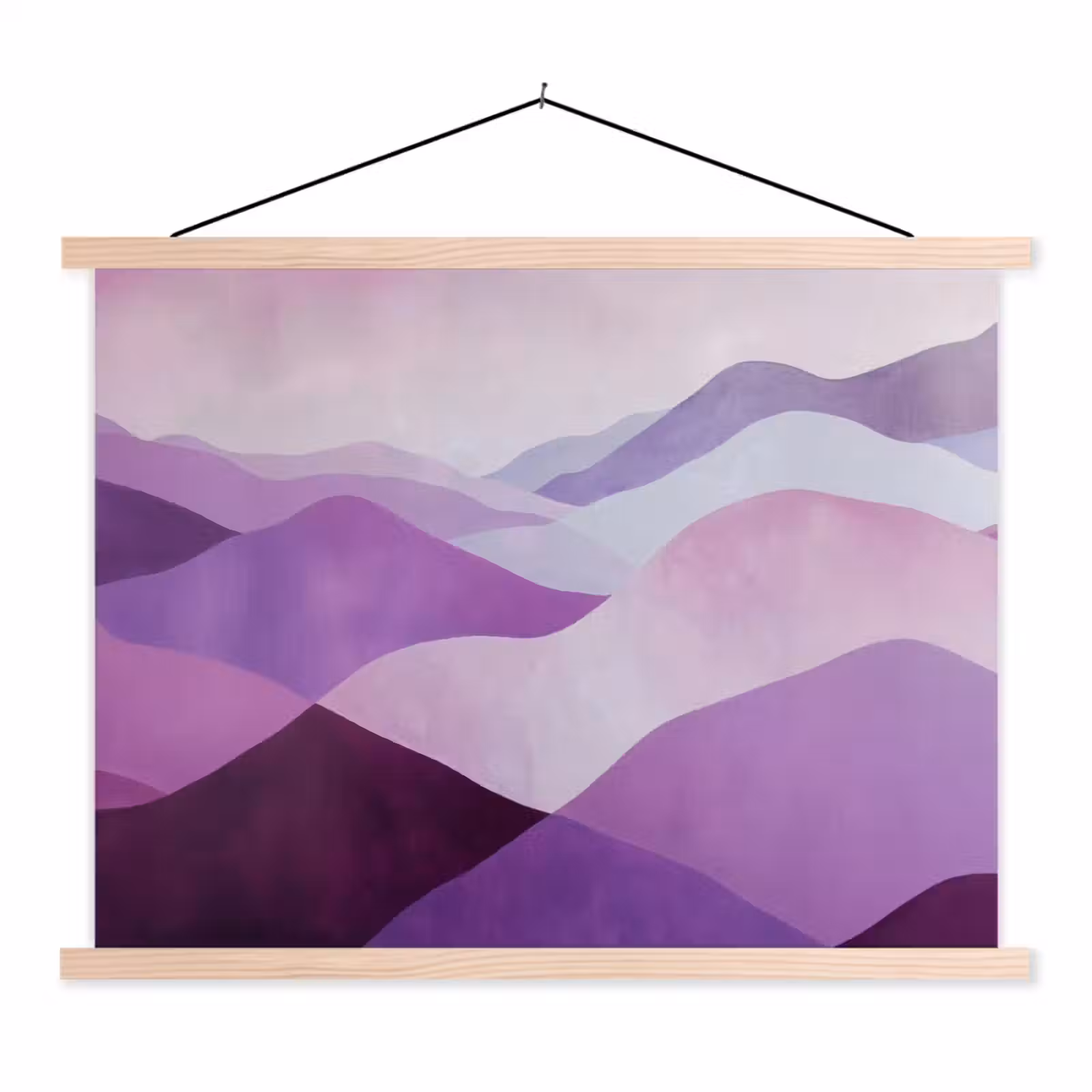 Schoolplaat - Abstract - Heuvels - Landschap - Paars — 1