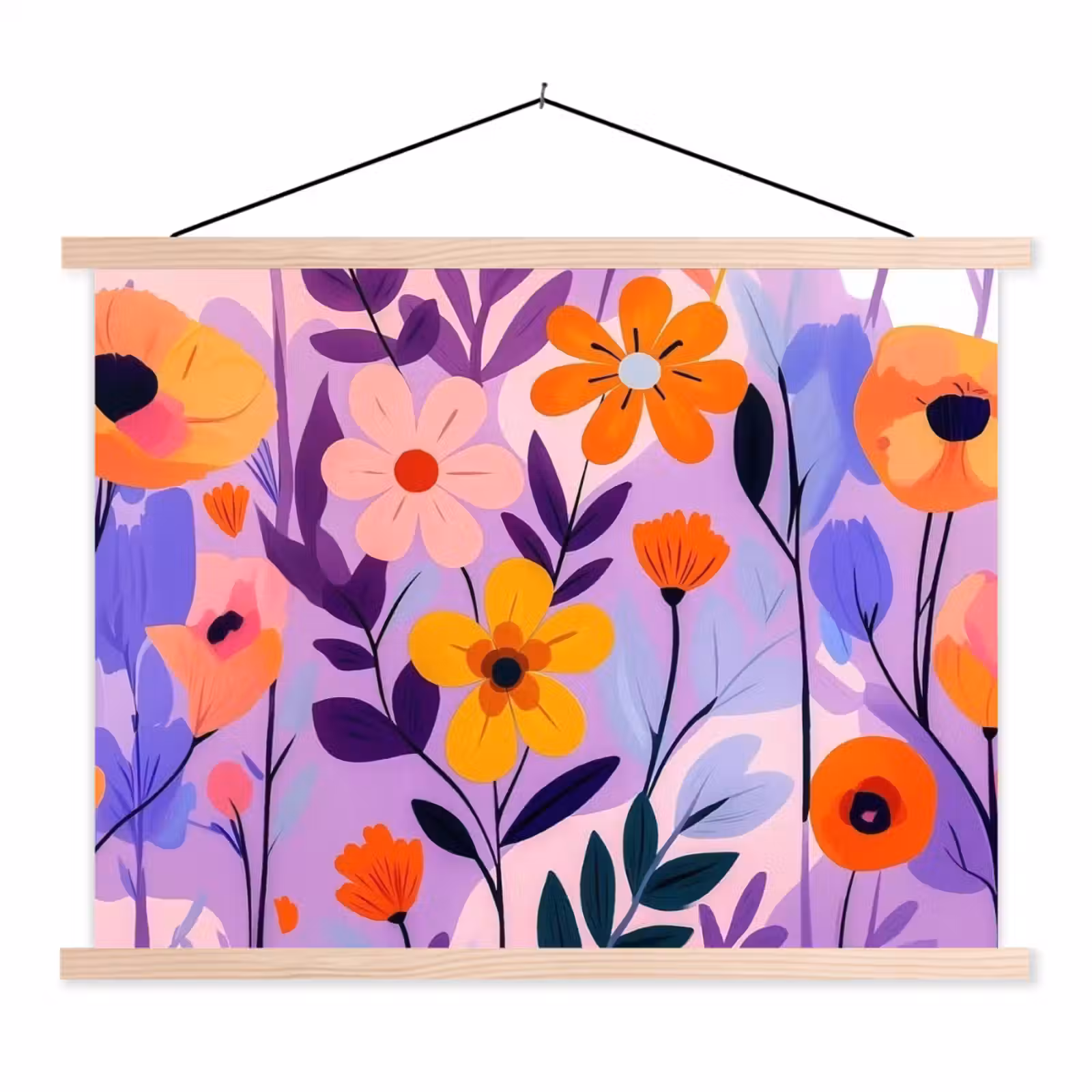 Schoolplaat - Bloemen - Kleurrijk - Bladeren — 1