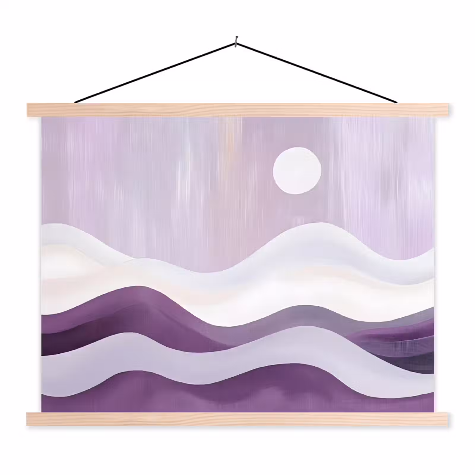 Schoolplaat - Golven - Heuvels - Abstract - Paars — 1