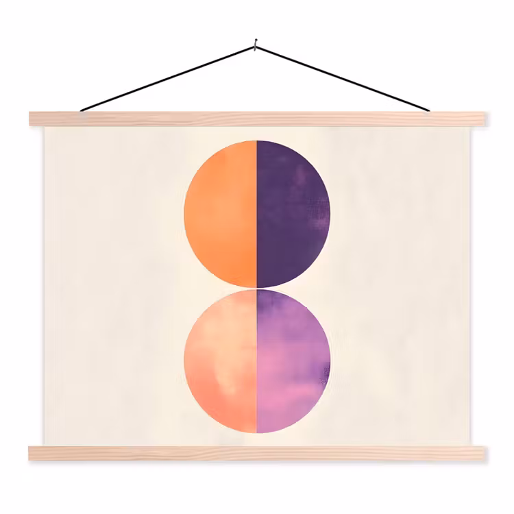 Schoolplaat - Abstract - Cirkels - Paars — 1