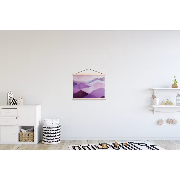 Schoolplaat - Abstract - Heuvels - Landschap - Paars — 3