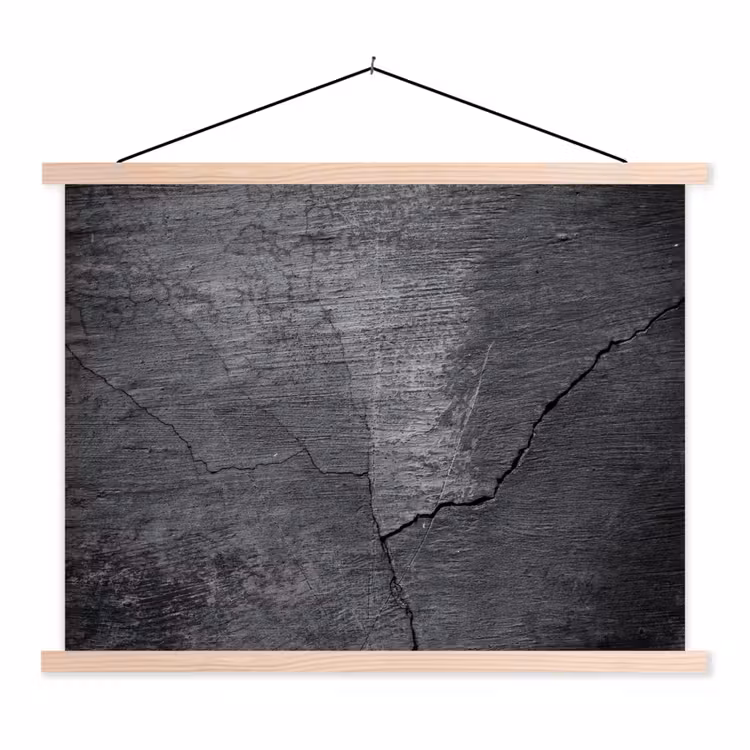 Schoolplaat - Beton - Zwart - Scheur — 1