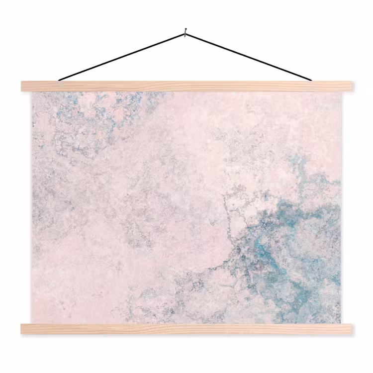 Schoolplaat - Cement - Beton - Retro - Industrieel - Wit - Blauw — 1