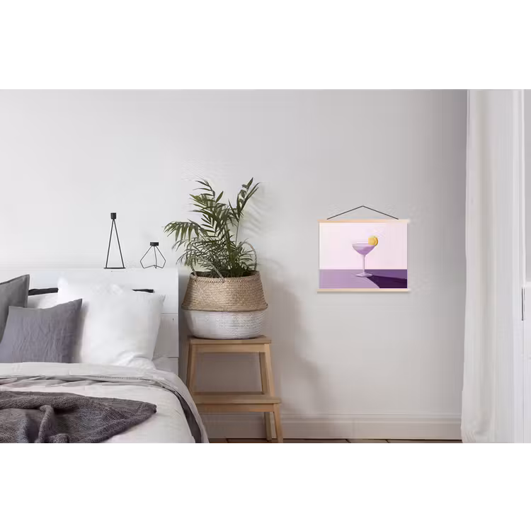 Schoolplaat - Cocktail - Paars - Minimalistisch - Citroen — 2