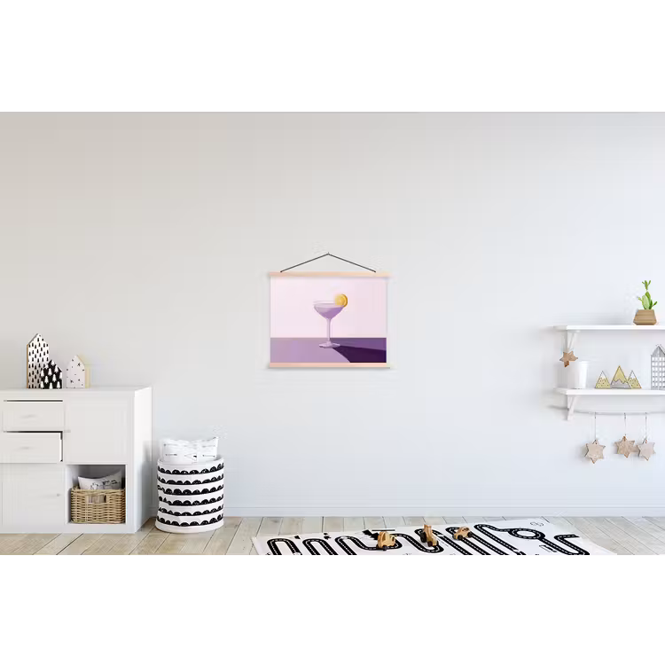 Schoolplaat - Cocktail - Paars - Minimalistisch - Citroen — 3