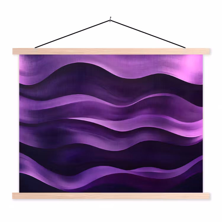 Schoolplaat - Golven - Abstract - Paars — 1