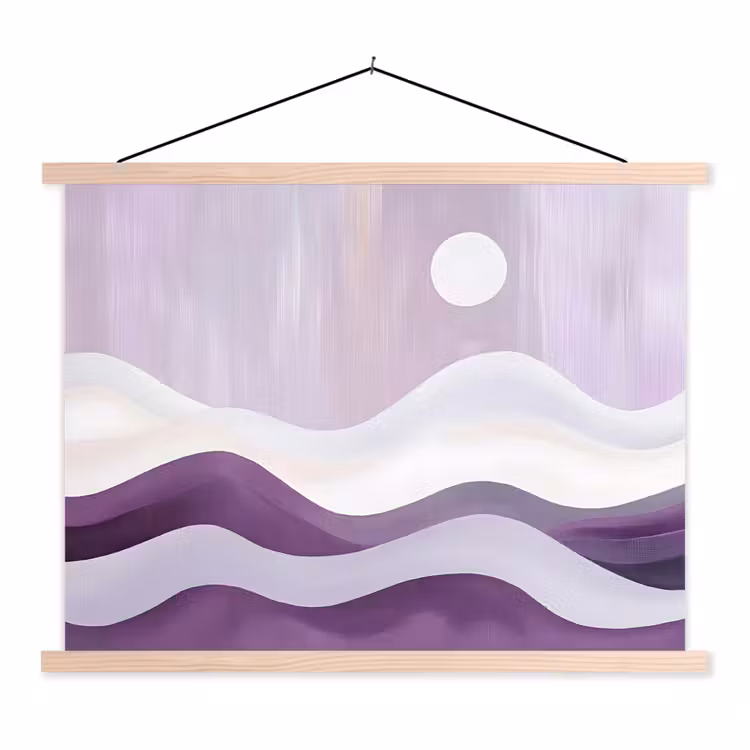 Schoolplaat - Golven - Heuvels - Abstract - Paars — 1