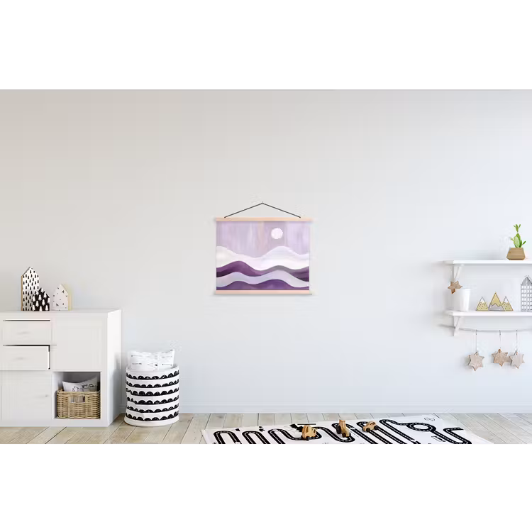 Schoolplaat - Golven - Heuvels - Abstract - Paars — 3