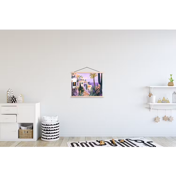 Schoolplaat - Huizen - Minimalistisch - Palmbomen - Kust — 3