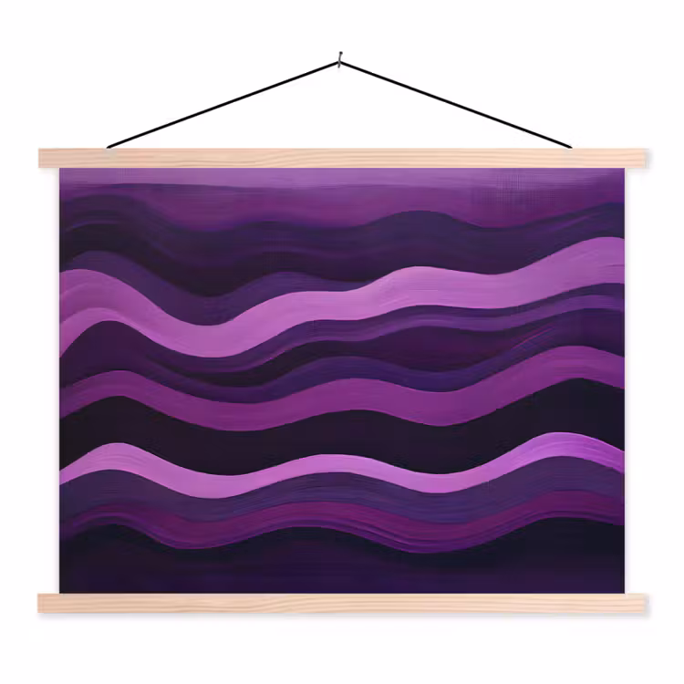 Schoolplaat - Lijnen - Golven - Paars - Abstract — 1