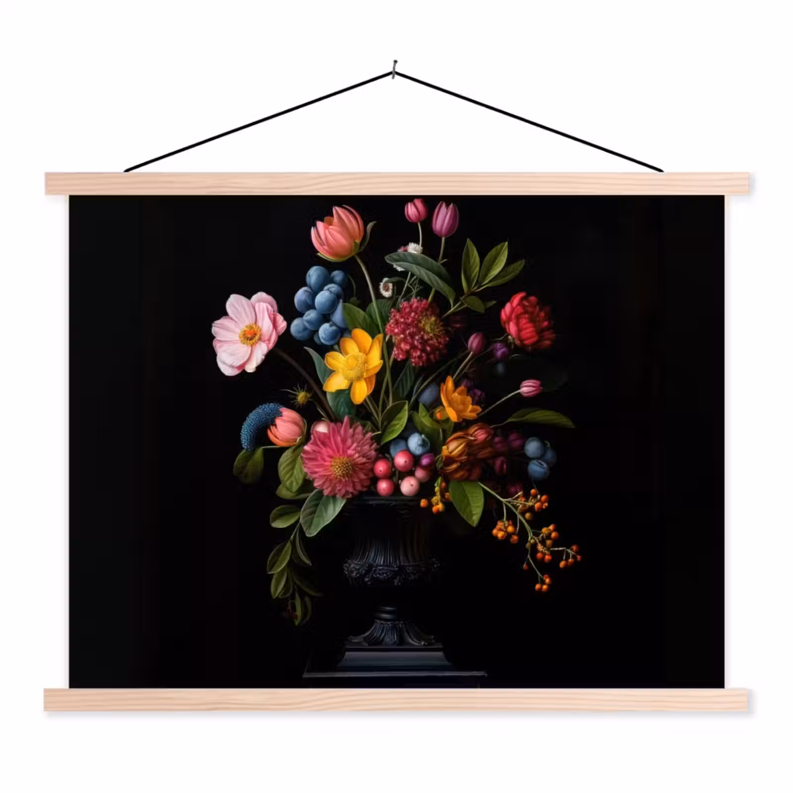Schoolplaat - Bloemen - Vrolijk - Vaas — 1