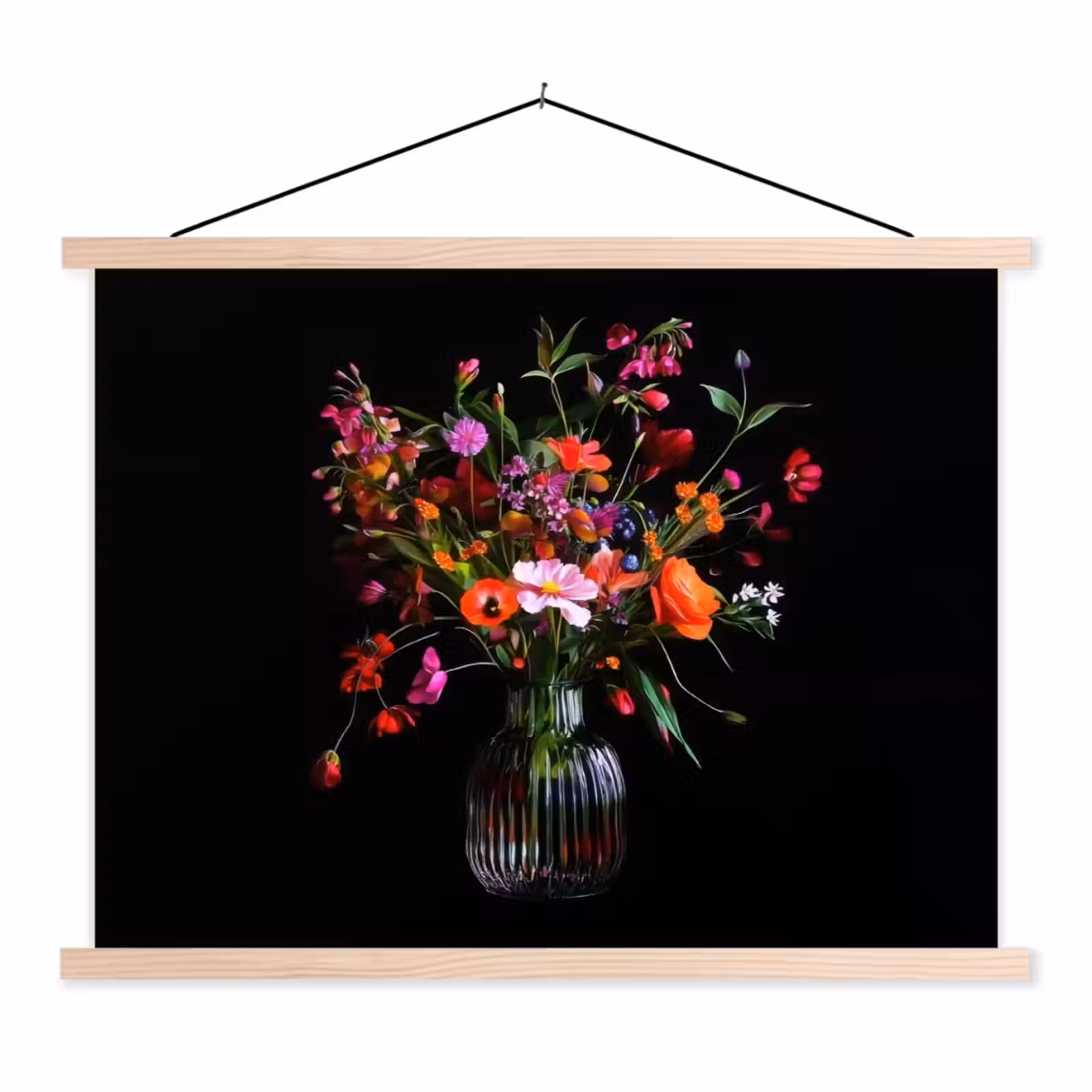 Schoolplaat - Boeket - Veldbloemen - Vaas — 1