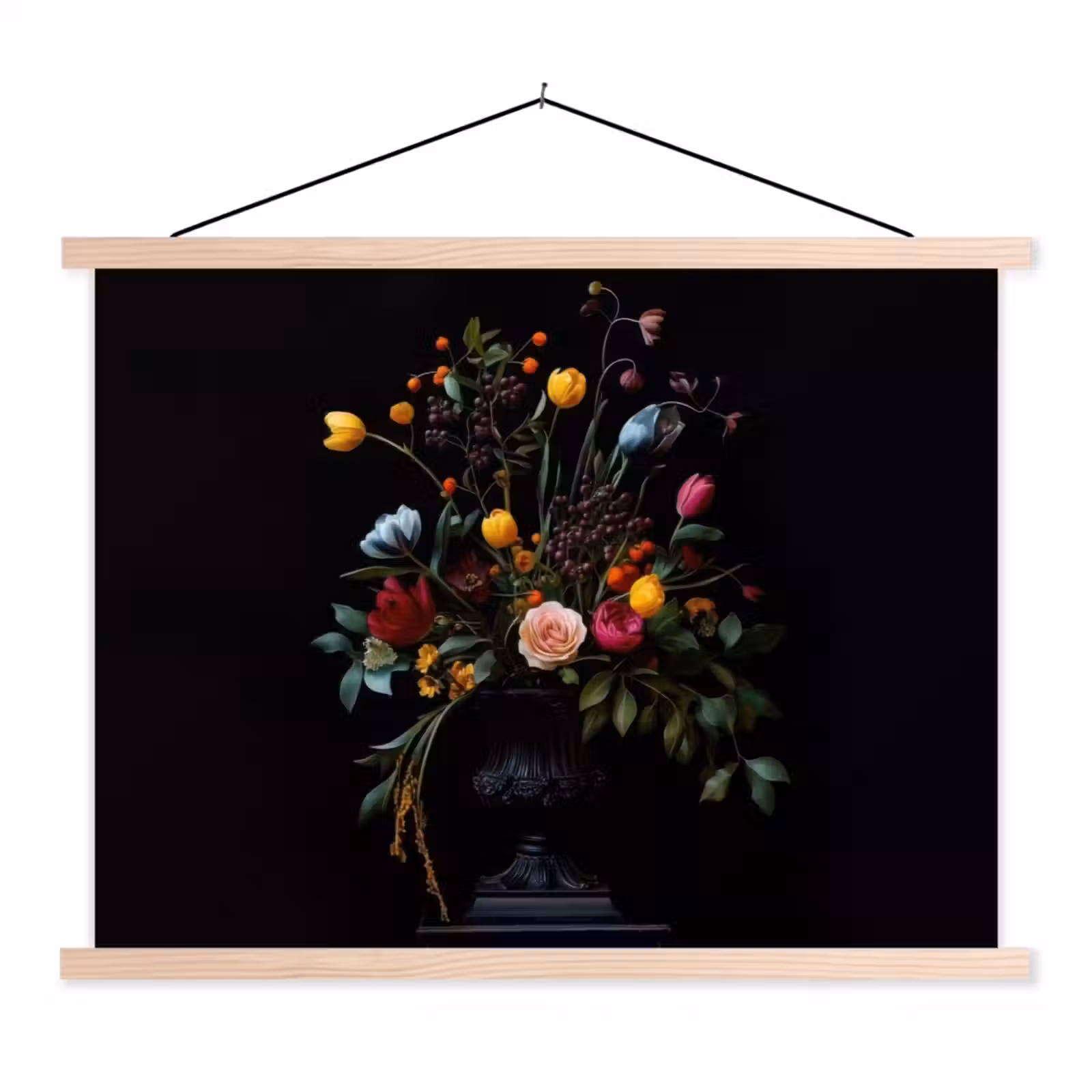 Schoolplaat - Klassiek - Vaas - Boeket - Bloemen — 1