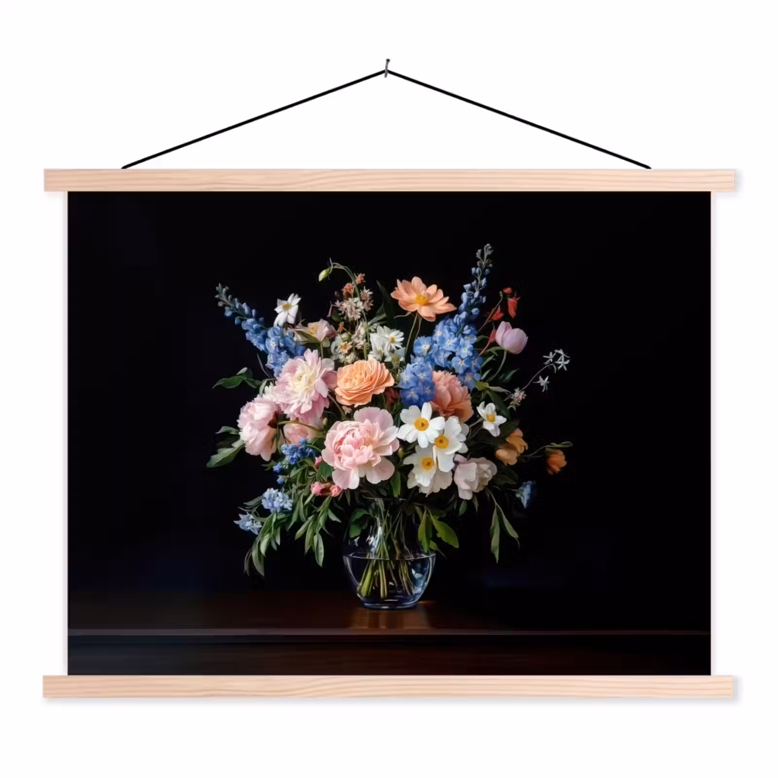 Schoolplaat - Pastel - Bloemen - Glazen - Vaas — 1