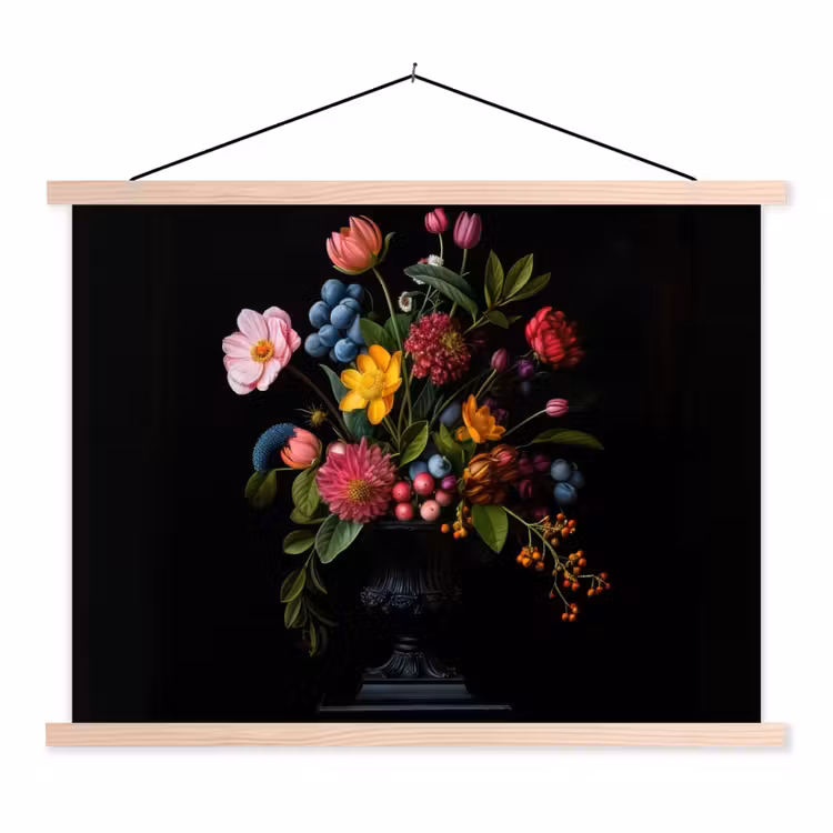 Schoolplaat - Bloemen - Vrolijk - Vaas — 1