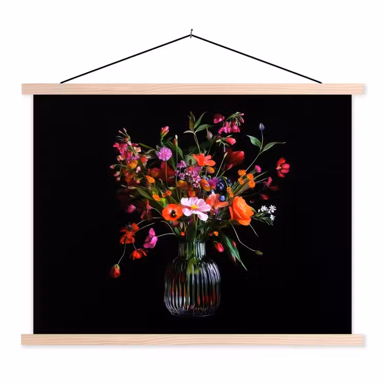 Schoolplaat - Boeket - Veldbloemen - Vaas — 1