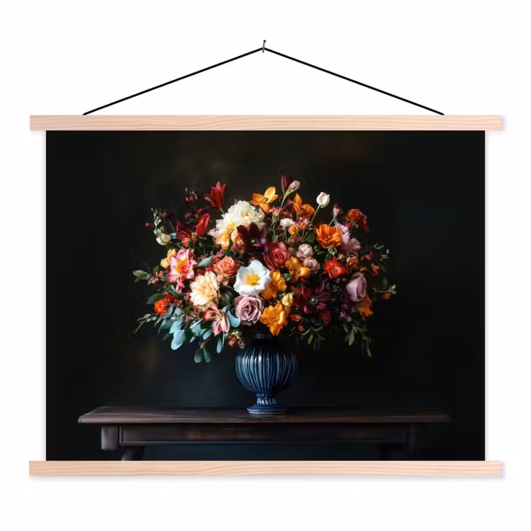 Schoolplaat - Groot - Bloemen - Vaas - Boeket — 1