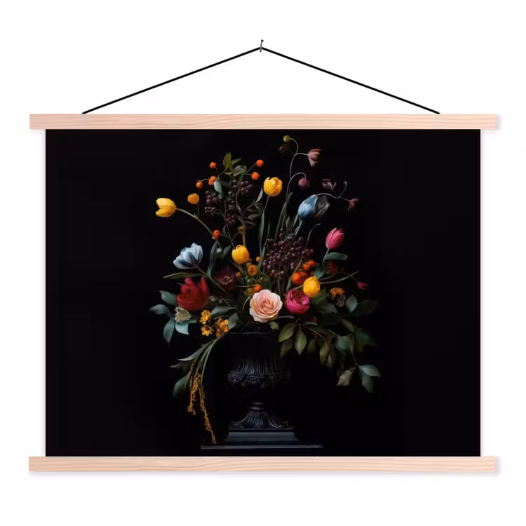 Schoolplaat - Klassiek - Vaas - Boeket - Bloemen — 1