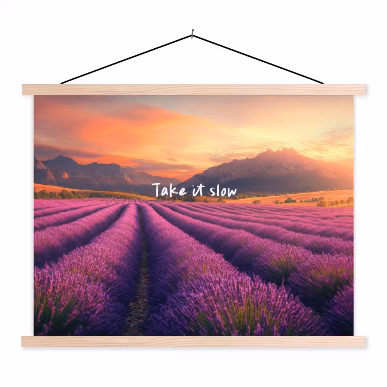 Schoolplaat - Lavendelveld - Quote - Zonsondergang — 1