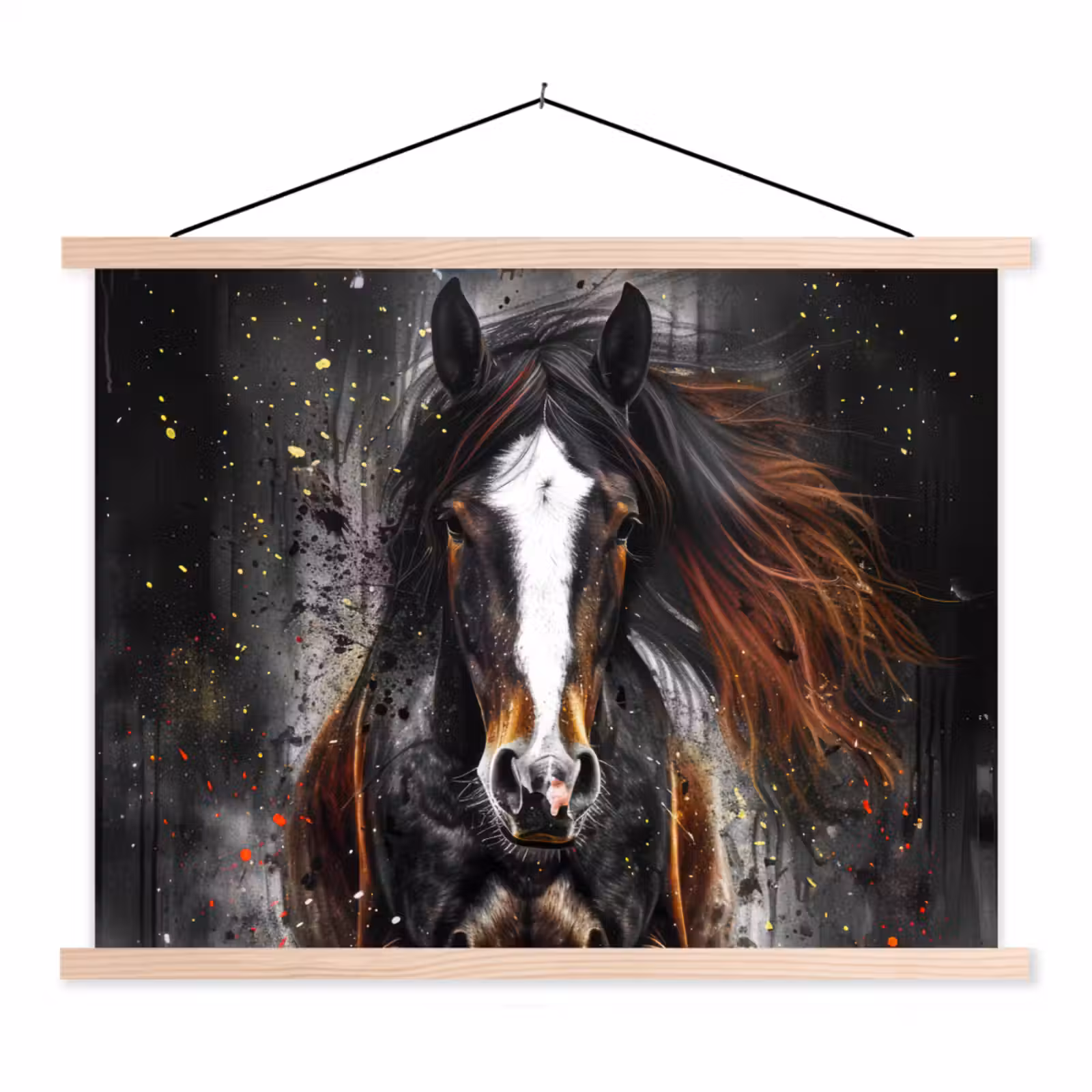 Schoolplaat - Paard - Dieren - Zwart - Luxe - Modern — 1
