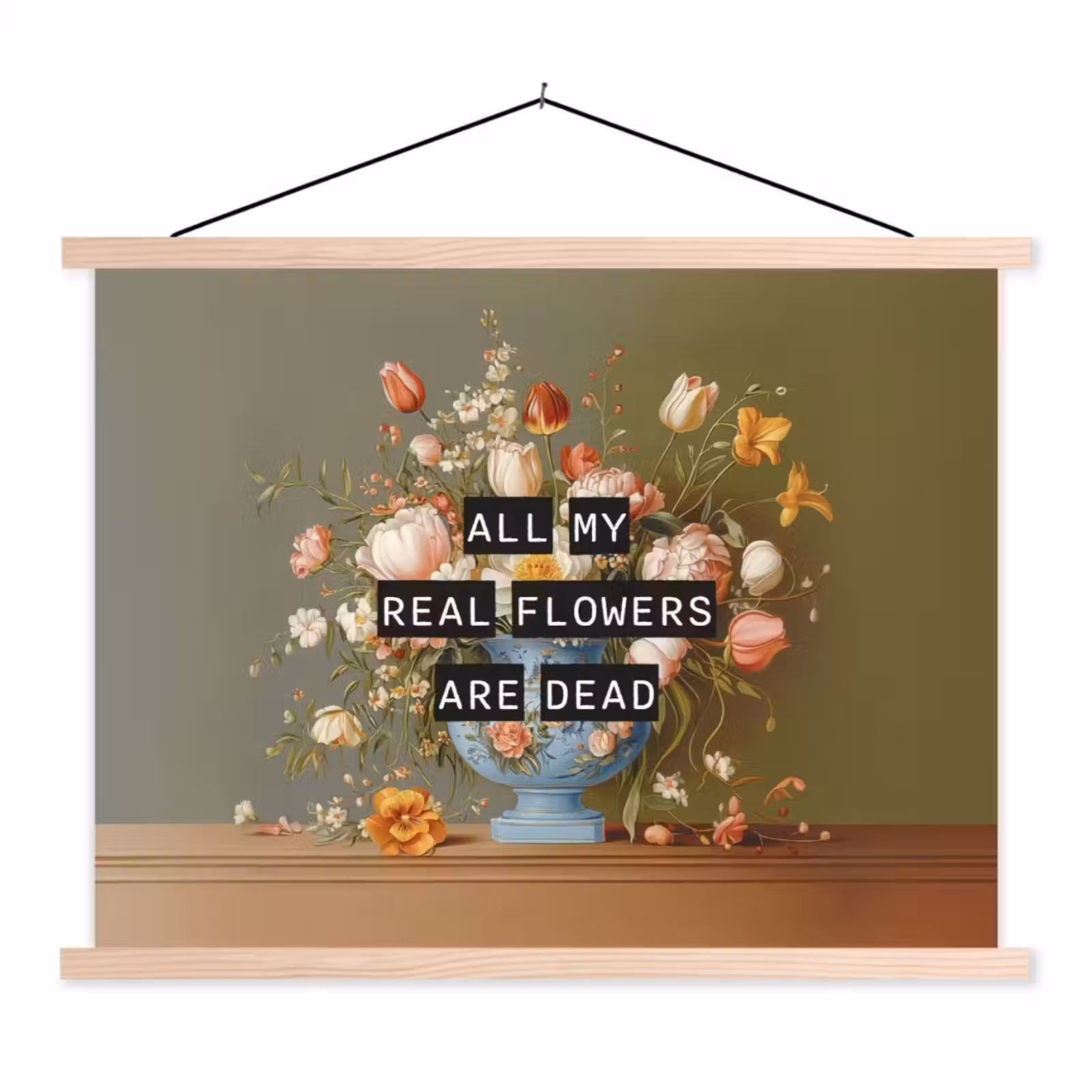 Schoolplaat - Bloem - Quote - Vintage - Art — 1