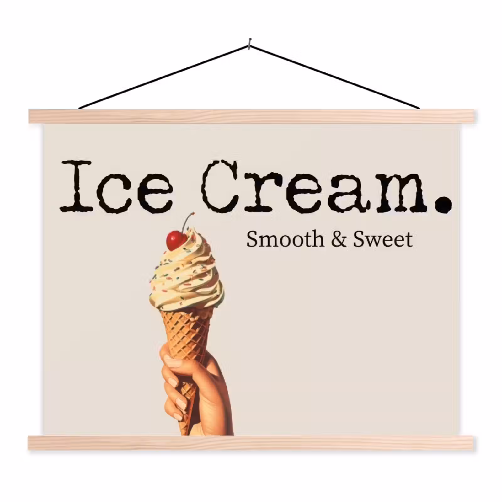 Schoolplaat - Ice cream - Softijs - Kleurrijk - Kers — 1
