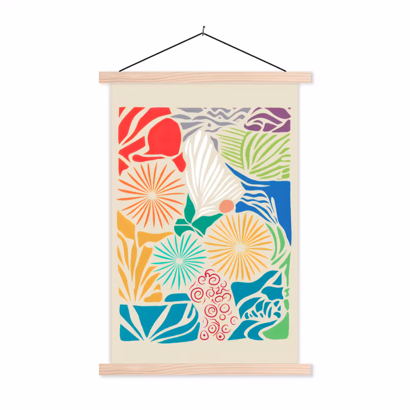 Schoolplaat - Kleurrijk - Abstract - Bloemen - Patronen — 1