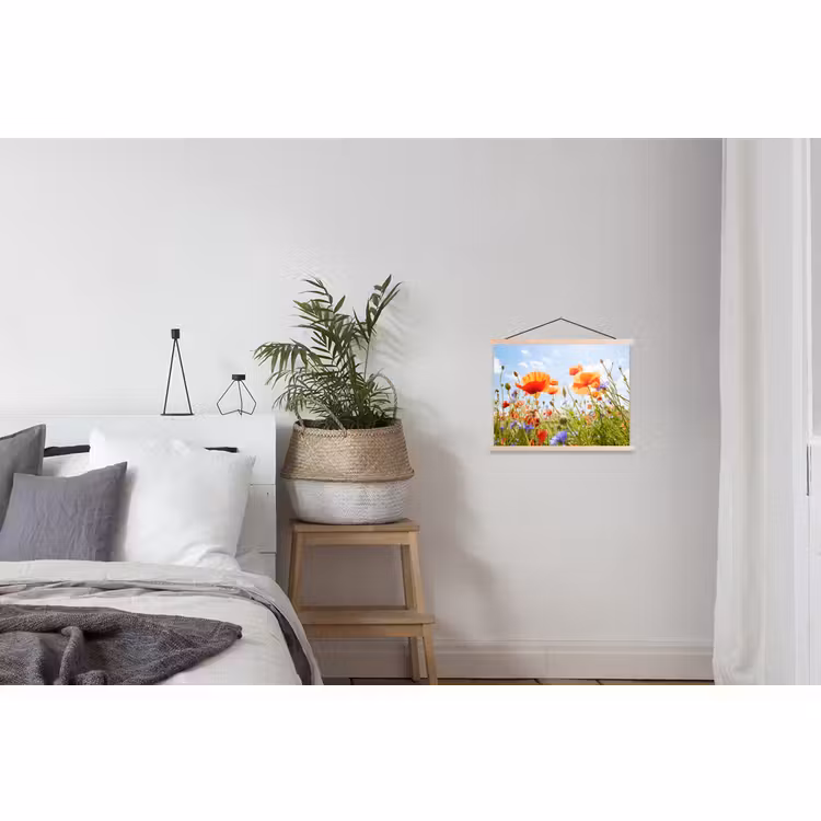 Schoolplaat - Bloemen - Klaproos - Lente - Natuur - Rood - Blauw — 2